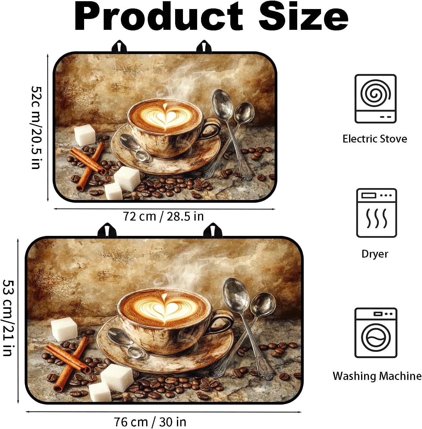 28 X 20 Electric Stove Top Cover — Multi-functional Protector, Perfect for Countertops, Stovetops, and Washing Machine Tops, A Decorative Kitchen Protector