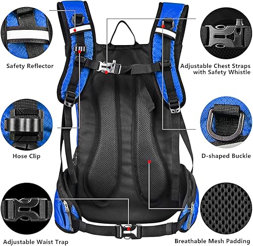 Miniatura 4 de Mochila de hidratación con aislamiento térmico y bolsa de agua a prueba de fugas de 2 litros, sin BPA, perfecta para correr, ciclismo, senderismo,