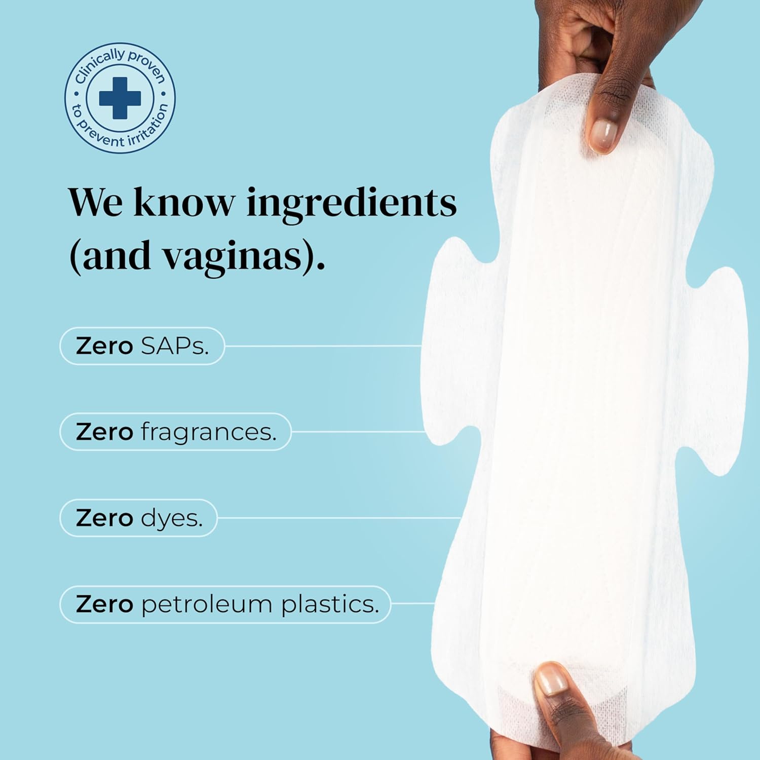 Mooncup® Maxi/Night+ Flow Pads with Wings, Ultra Soft Organic Cotton, 10 Pads