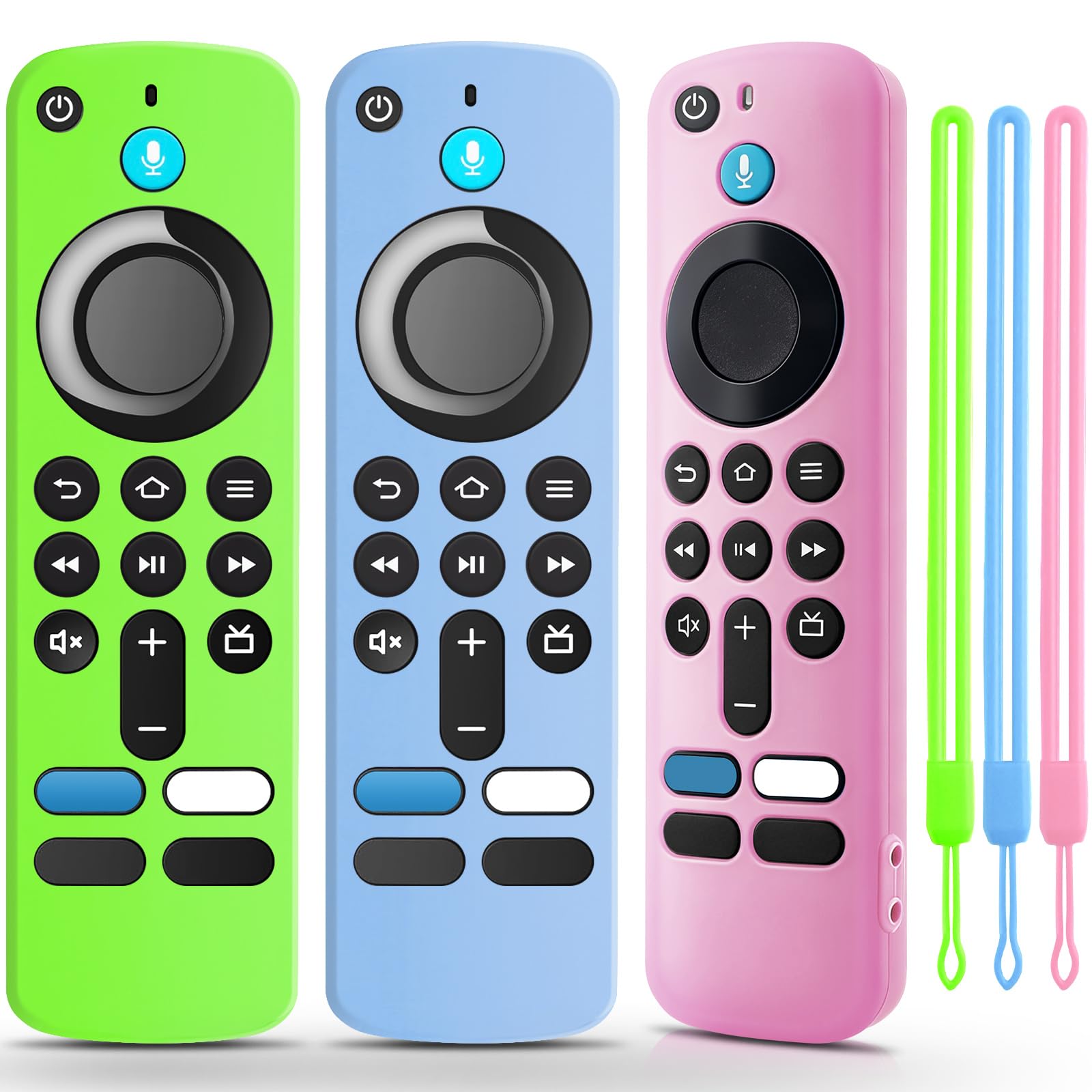 Photo 1 of (3 Pack) OneBom Silicone Remote Cover for (newestmodel) Stick HD, 4K Remote Controls, Glow in The Dark, Anti Slip Shockproof Protective Remote Case with Lanyard(Glow Green&Glow Blue&Glow Pink)