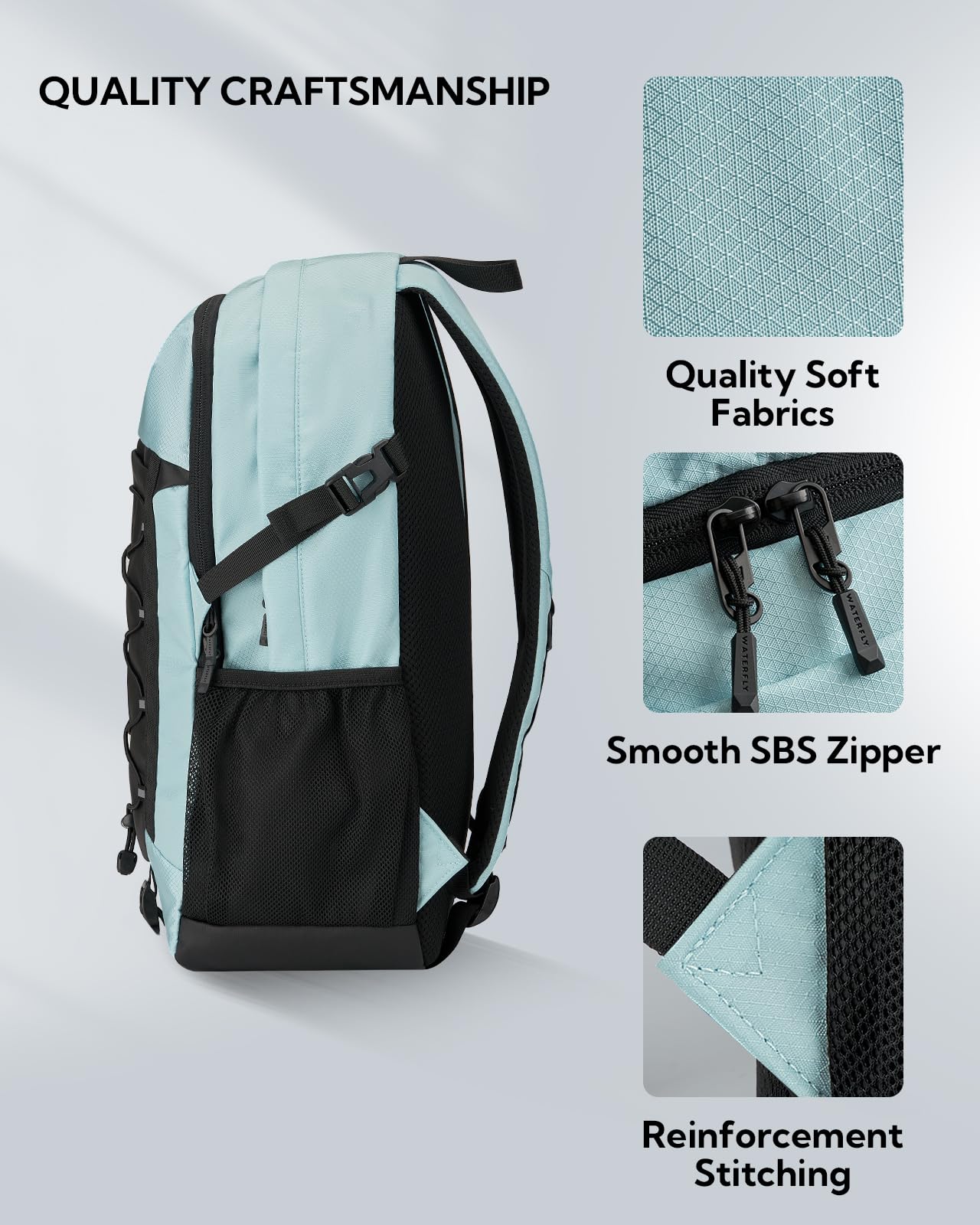 WATERFLY Plecak trekkingowy 25 l, dla mężczyzn i kobiet: sportowy plecak trekkingowy, lekki plecak outdoorowy z odpinaną klamrą piersiową, na wędrówki, podróże, kemping