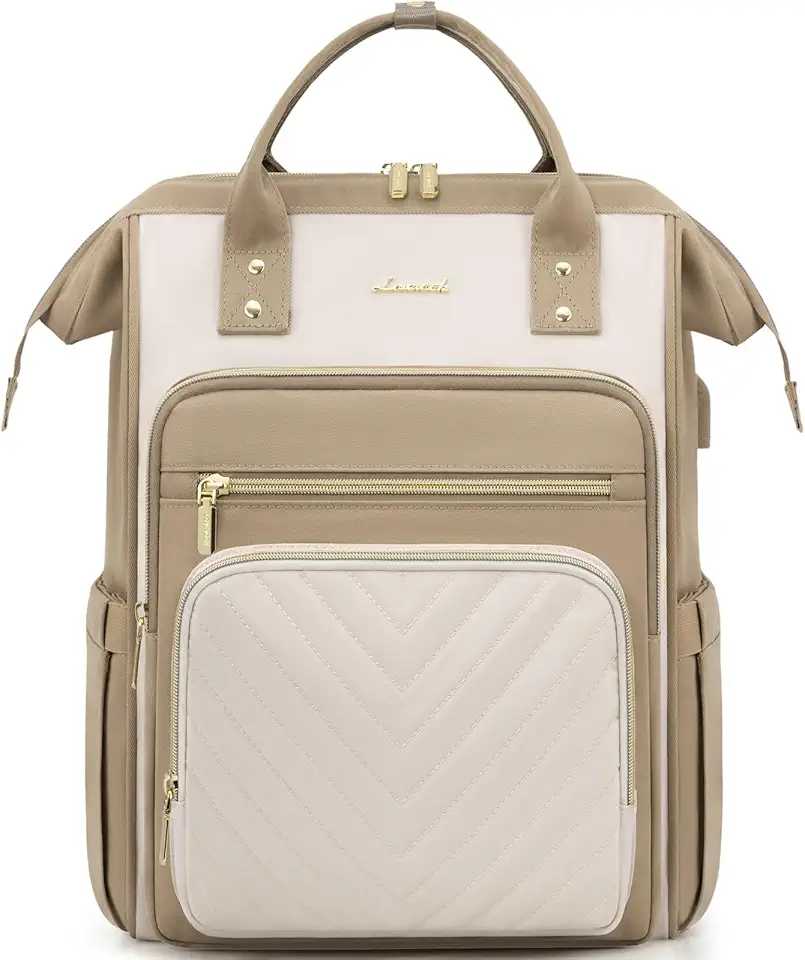 LOVEVOOK Rucksack Damen, 15,6 Zoll Laptop Schulrucksack Teenager Mädchen Wasserdicht, Elegant Reiserucksack Tagesrucksäcke Arbeitstasche, Schultasche Lehrertasche Backpack Women für Reise Uni Büro