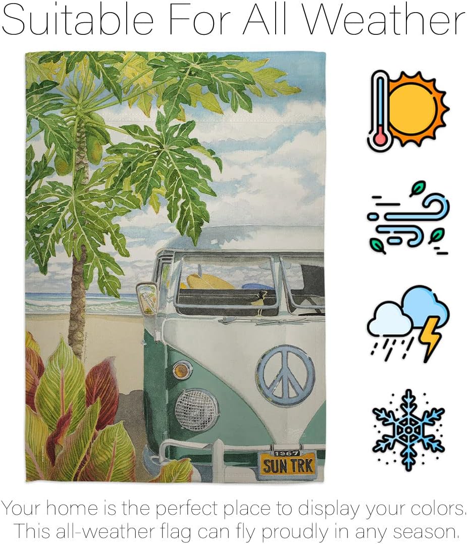 Breeze Decor - Hula Girl Summer - Seasonal Impressions Decorative Vertical House Flag 28" x 40" Printed in USA