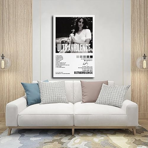 Miniatura 5 de TUBALU Póster de Lana Del Rey para cubierta de álbum de ultraviolencia, pósteres de pared para decoración de habitación, estética, sin marco 12 x 18