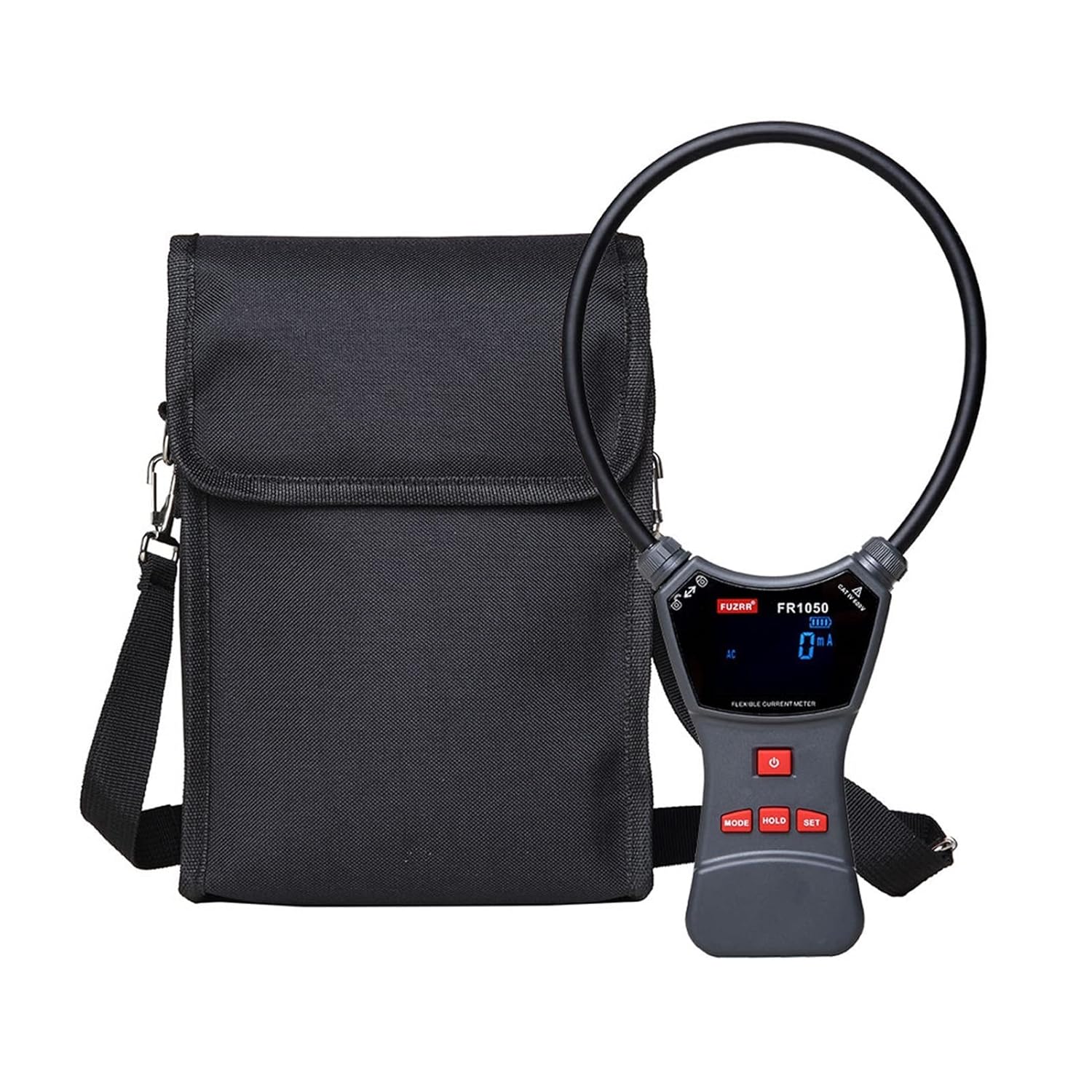 Clamp Ammeter, Digital Current Tester Φ300mm Flexible Current Clamp Meter 0mA-10000A Leakage Current Tester Voltage Tester FR1050E