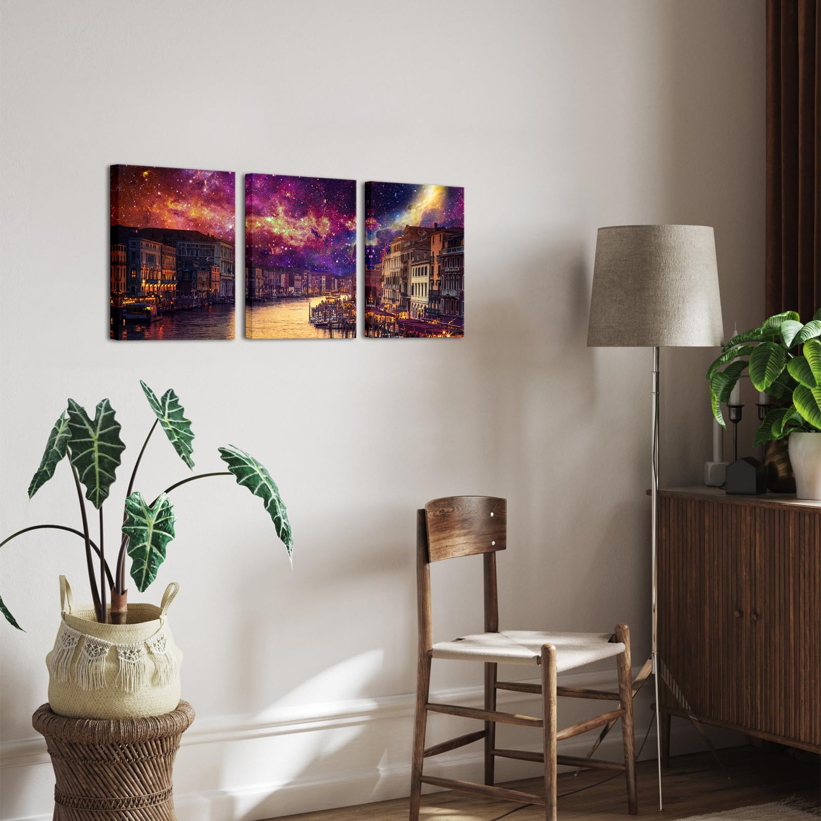 Venice Grand Canal Wall Art Triptych - 3-Panel Framed Canvas Print, 12x16 Inches Each, Ready To Hang, Italy Cityscape - View #9
