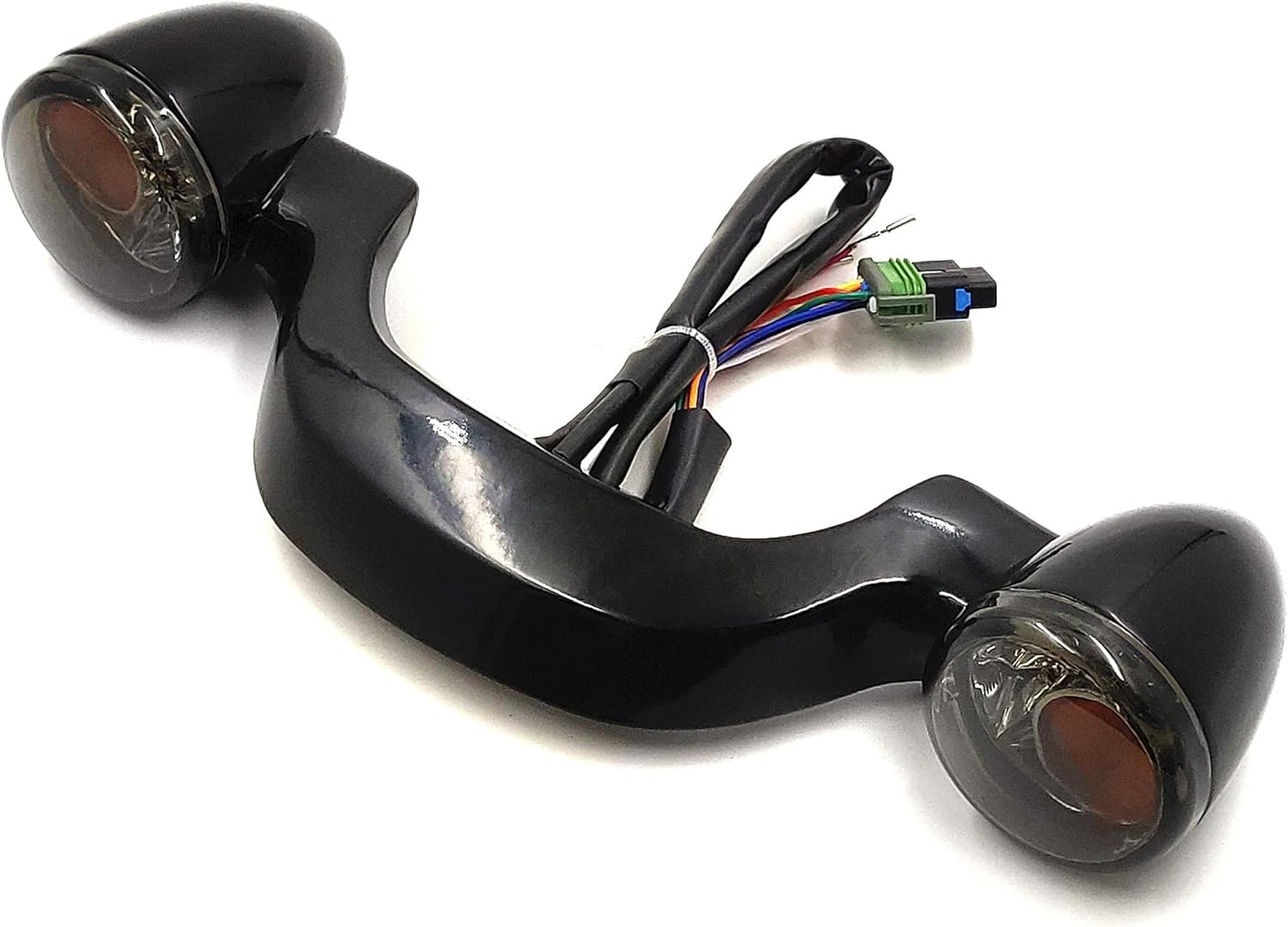 HTTMT- Rear Smoke Lens With Bullet Brake LED Light Bar Turn Signal Compatible with Harley Street Road Glide 2010-2017 [P/N: MT444-001A]