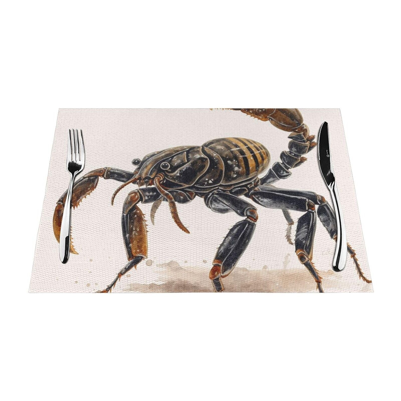 Set de table scorpion lavable et antidérapant pour stopper les taches de cuisine