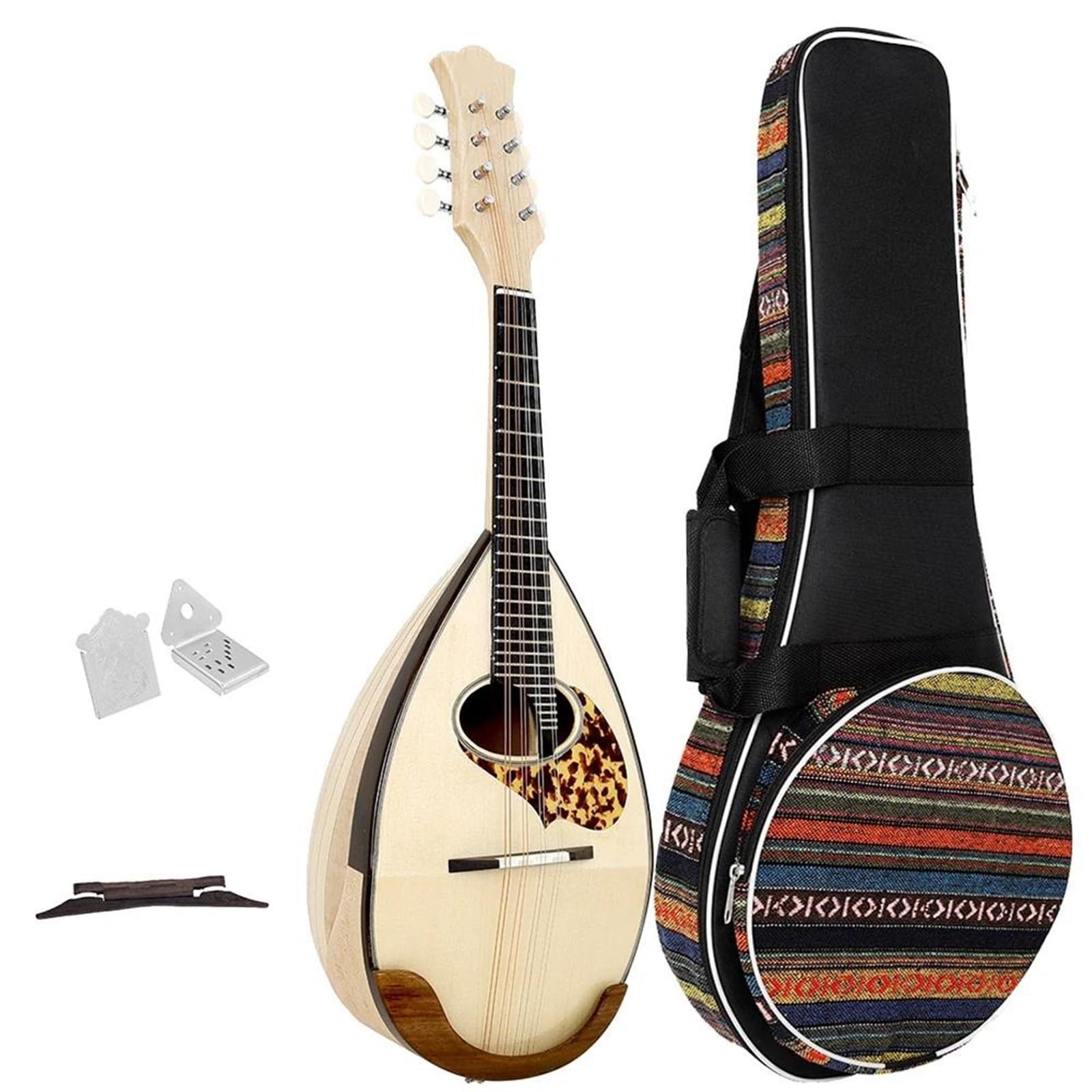 Mandolina 8strunowy Instrument Strunowy Do Gitary Ze Strunami I Miękkim Futerałem Na Akcesoria Zestawy Mandolin