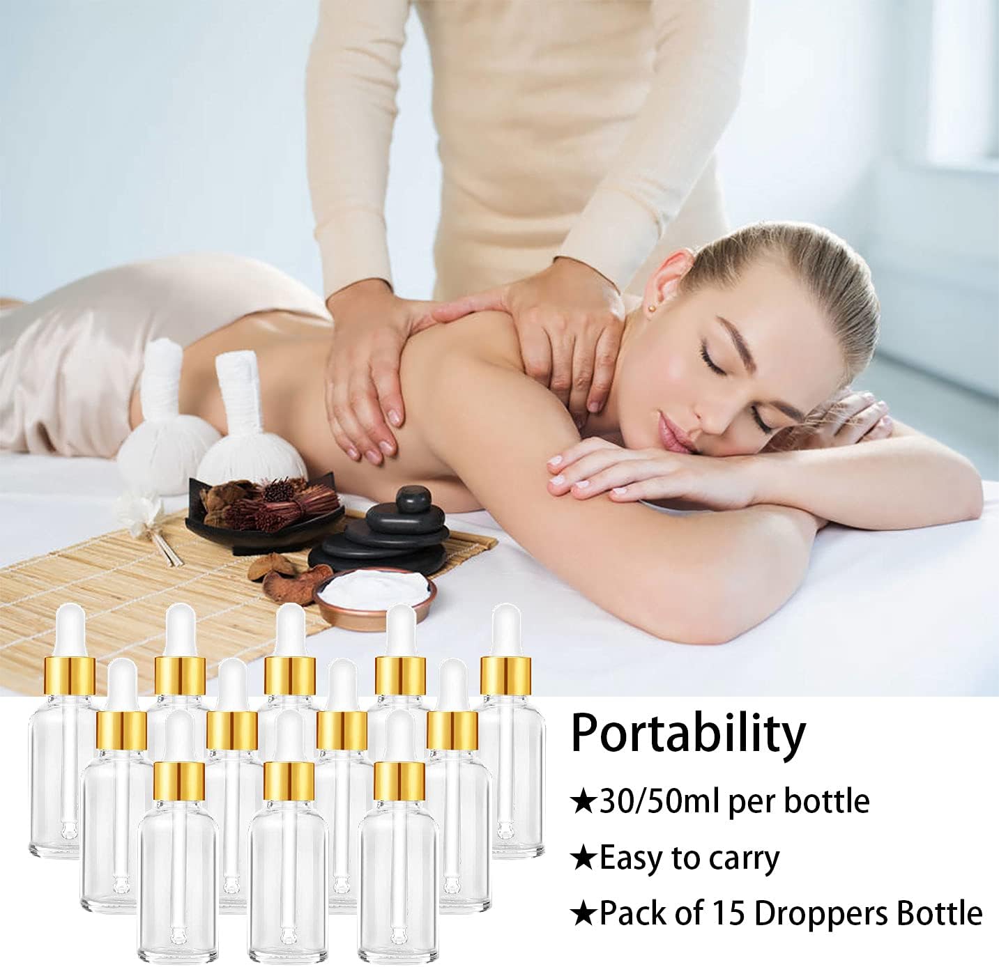 Dropper Bottle 15PCS 1oz with Glass Bottles Pipette Amber Set for Travel Essential Oils Perfume Oils Fragrance Oil Sample Tincture Bottles : Industrial & Scientific