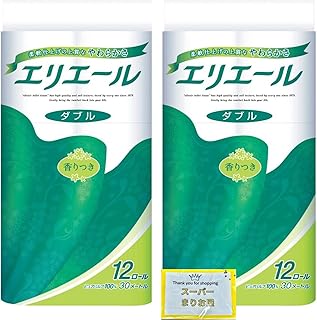 エリ エ ール トイレットペーパー 30m×12ロール ダブル パルプ100% リラックス感のある香り (12R x 2) まとめ買い 【セット品】