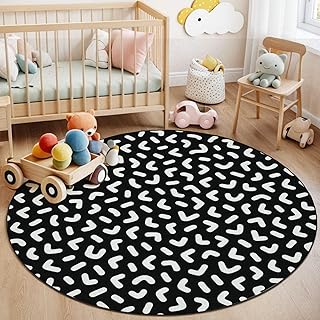 3ft Round Rugs for Living Room Composition Book Cover Seamless Pattern Machine Washable Area Rugs for Bedroom Non Slip Rug Soft Carpet for Kids Room Dining Room Entrance - Buy now