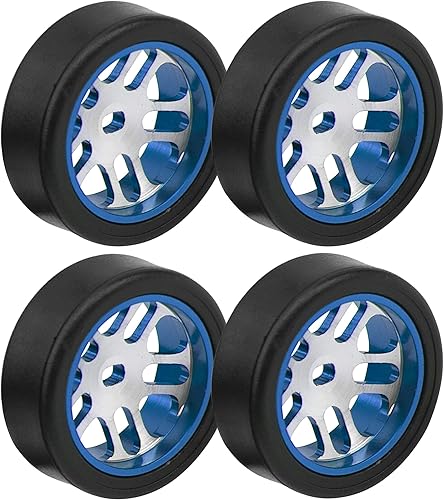ShareGoo - Llantas de aleación y neumáticos de plástico compatibles con 128 Wltoys K969 K989 P929 Drift Kyosho Mini-Z Mini-Q Mini-D RC Drift Car