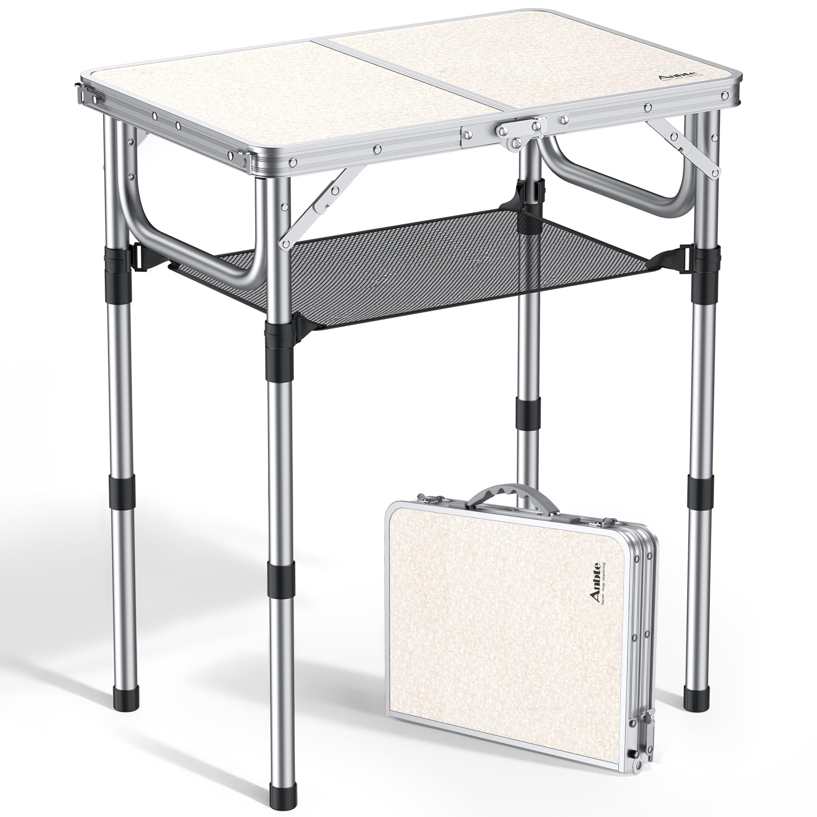 Amazon.co.jp: Anbte 折りたたみ式キャンプテーブル 収納ネット