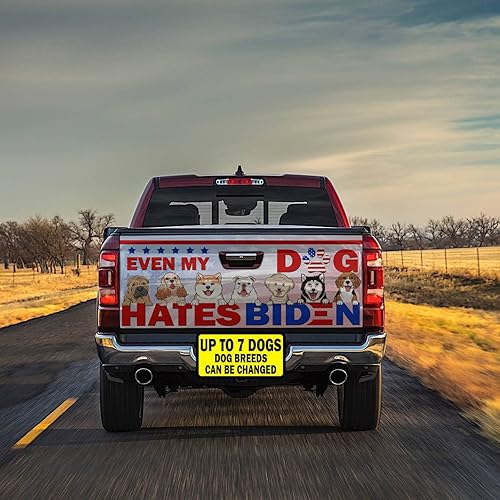 Miniatura 3 de Even My Dogs Hate Biden - Calcomanía para puerta trasera de camión  Divertida calcomanía gráfica de vinilo F Biden para parachoques, envoltura de