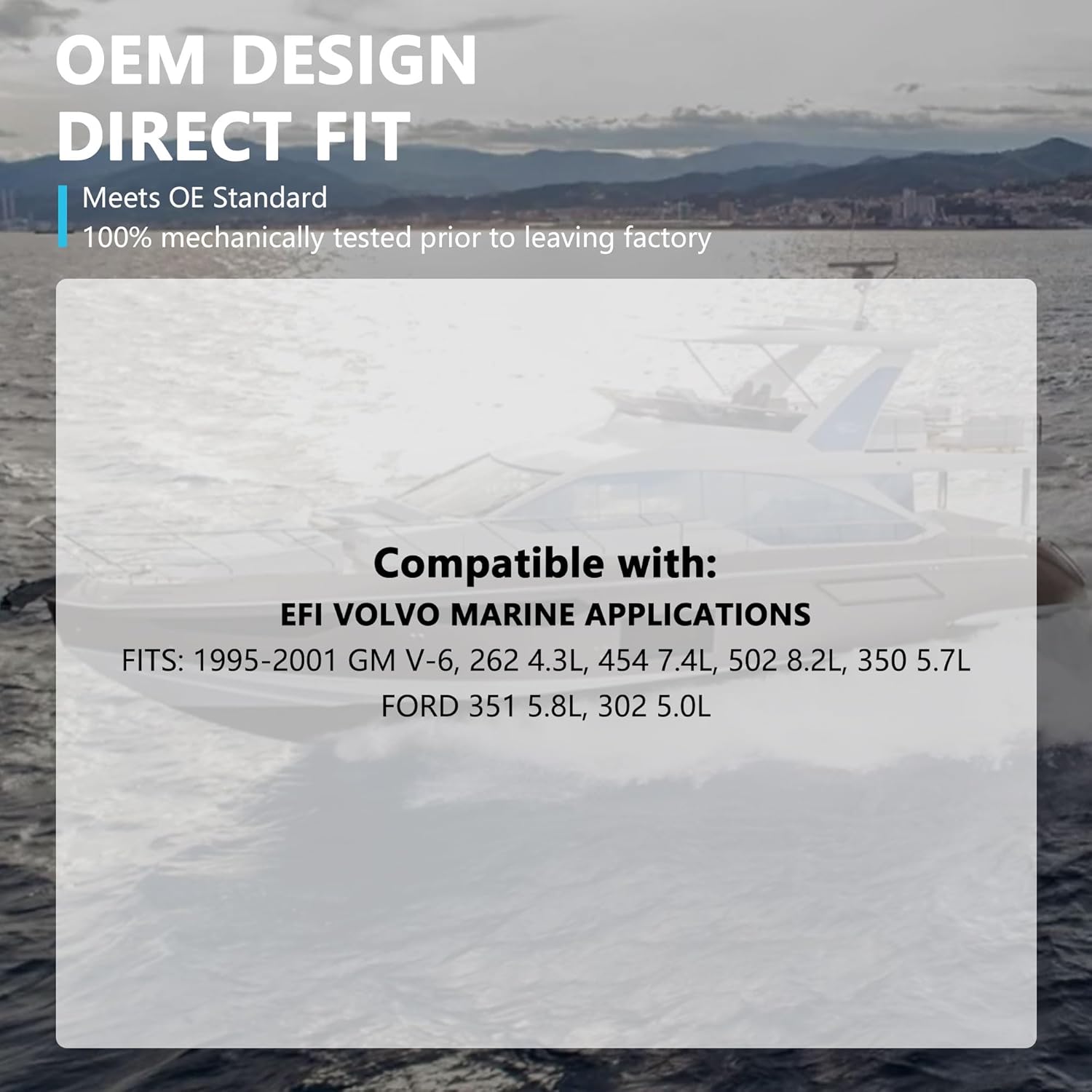 High Pressure Fuel Pump for Volvo Penta OMC 4.3 5.0 5.7 Engine 1992-2006 replacing 3857650 3855958 988037 18-7330 - Image 3