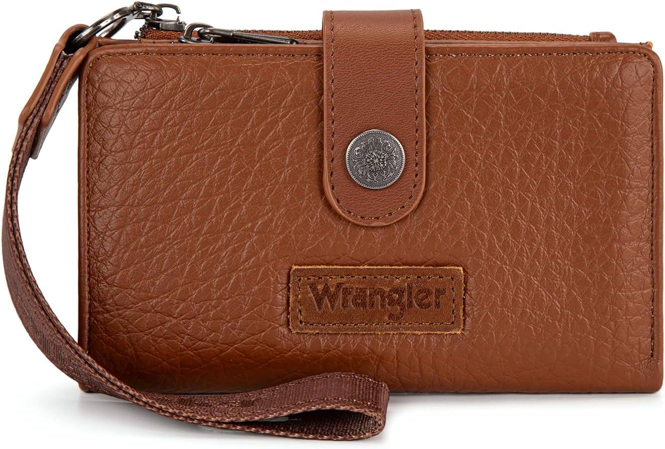 Montana West X Wrangler Wristlet Wallets for Women Small Bifold Wallets Rfid Blocking Large Capacity Ladies Wallet