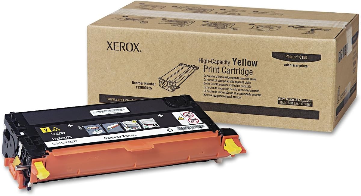 Xerox 6180 Toner Cartridge High-Capacity (Yellow,1-Pack)