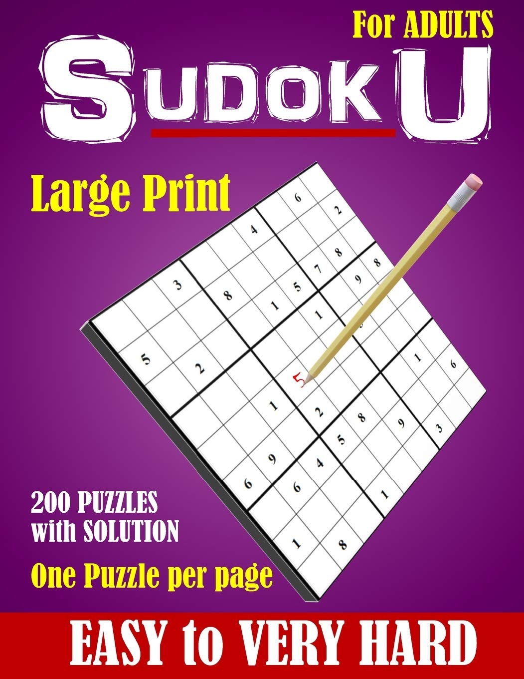 Amazon Sudoku For Adults Easy to Very hard Large print sudoku puzzle