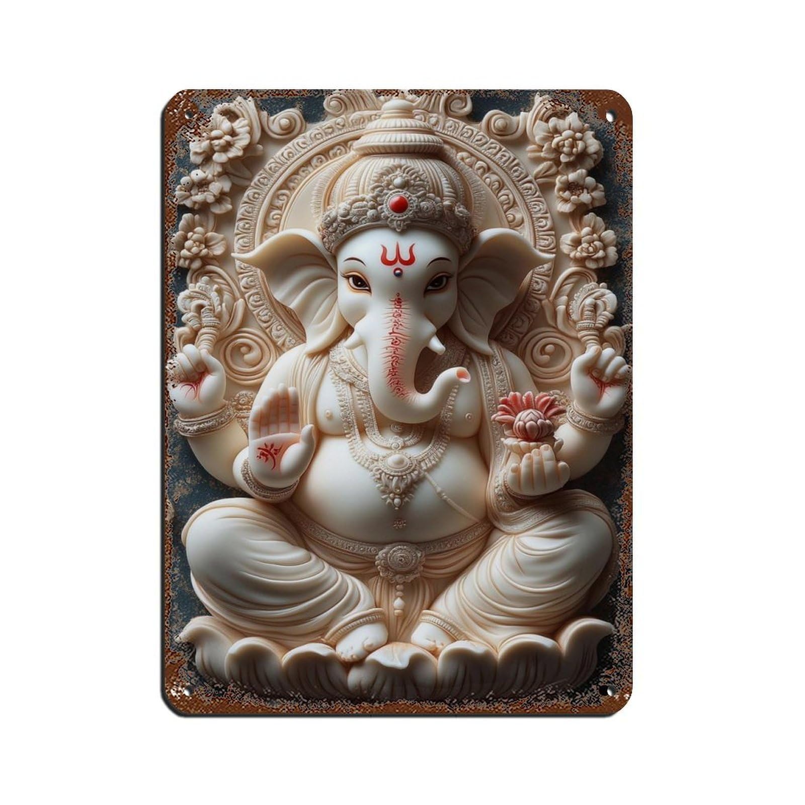 Ganesh Art (3) Tin Sign Vintage Metal Pub Club Cafe Bar Home Wall Art Decoration Poster Retro 12x16inch(30x40cm)
