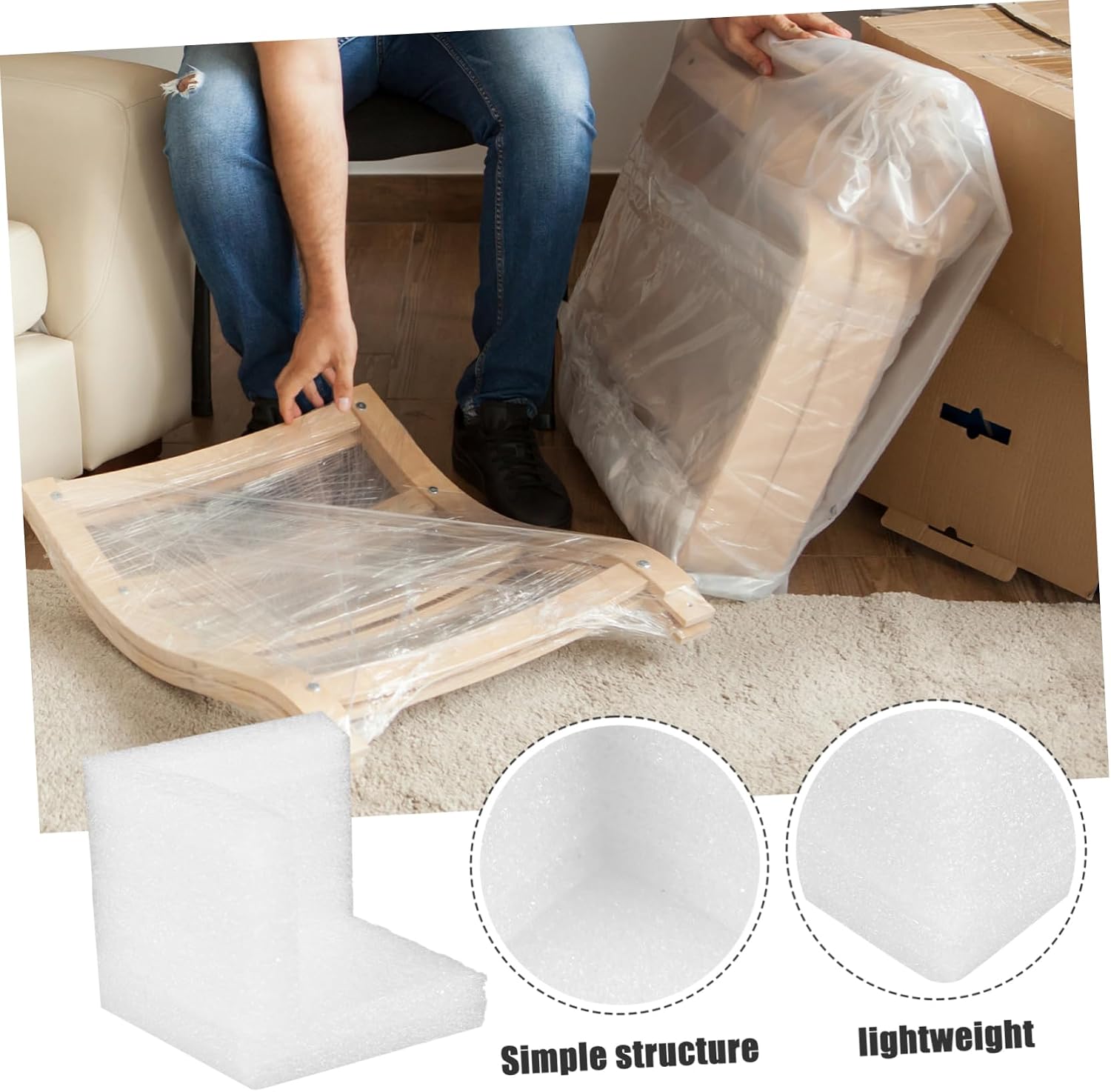 12pcs Corner Protectors for Shipping Boxes Foam Edges Guards Packing Box Reusable Foam Corners for Shipping