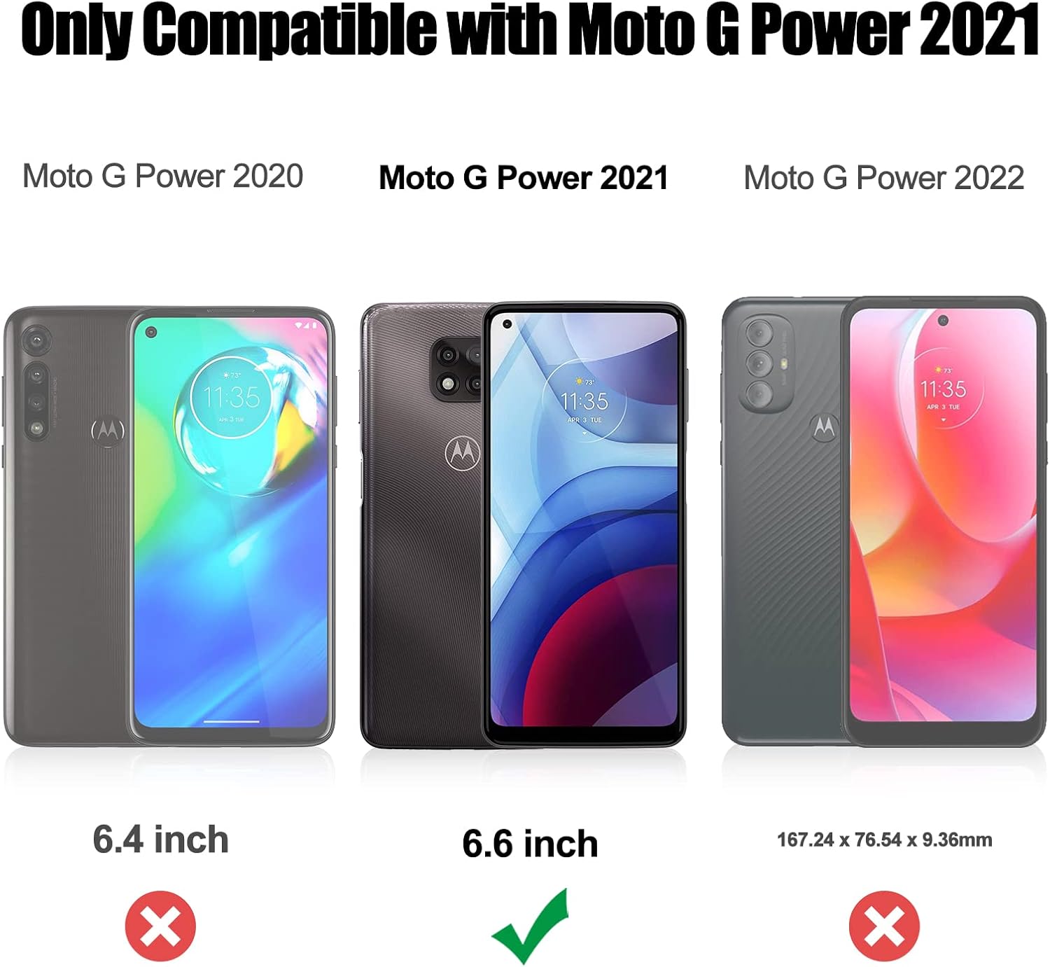 JAME Case for Moto G Power 2021, Military-Grade Drop Protection, Protective Phone Cases, with Ring Kickstand Shockproof Bumper Case for Moto G Power 2021, Turquoise : Cell Phones & Accessories