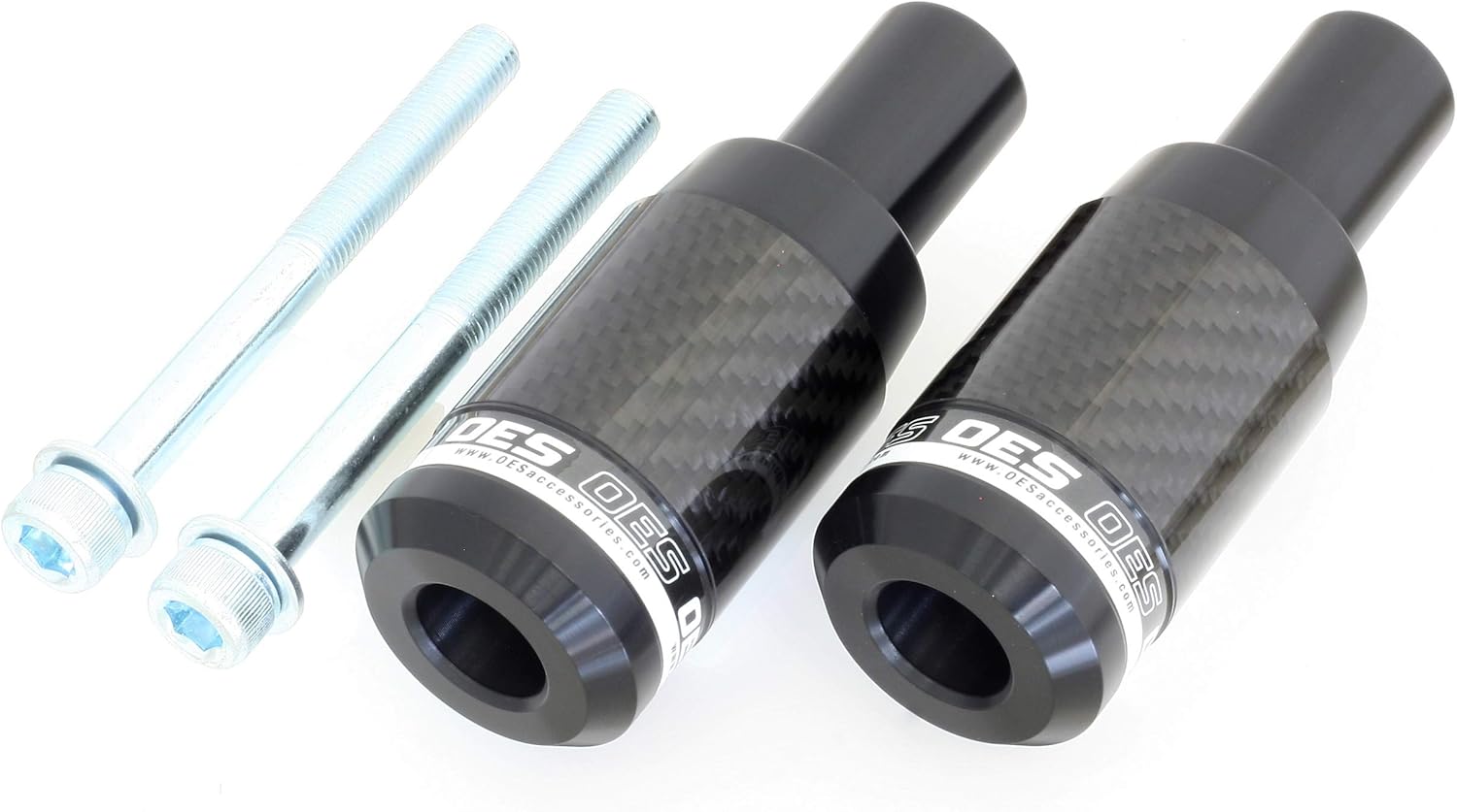 OES Accessories Brand Carbon Frame Sliders Compatible with Kawasaki Z900 2017-2025 (White)
