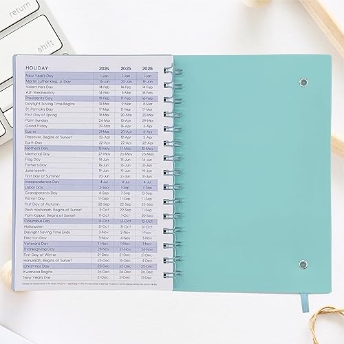 Miniatura 6 de Agenda 2024-2025, agenda semanal y mensual 2024-2025, agenda mensual de 18 meses de enero de 2024 a junio de 2025, papel grueso, 5.5 x 8.2 pulgadas,