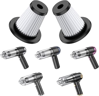 2 Pack KMM Replacement Filter for KMM LT-161, LT-163 & JONYJ LT-161, LT-163 Cordless Handheld Vacuum