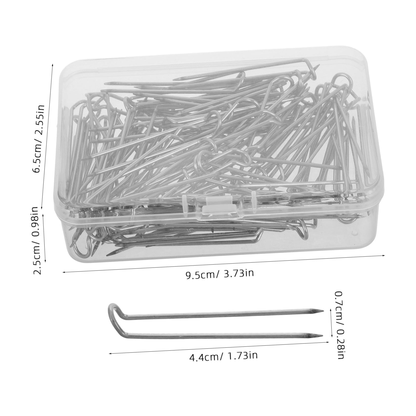 IWOWHERO Quilt Blocking Pins 100 Pcs u Pin High-Temperature Resistance for Jewelry Display Craft Projects