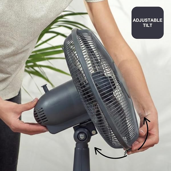 BLACK+DECKER - Ventilatore da tavolo BXFD8000E 45 W | 3 velocità | Oscillazione | 5 pale 40 cm | Inclinazione manuale | Maniglia per trasporto | Griglia rimovibile | Nero - 5