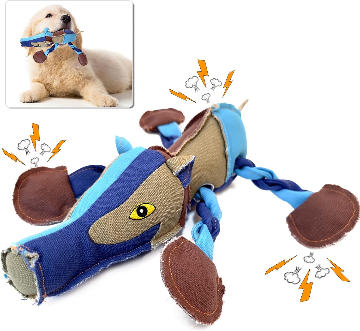 Interactive Dog Toys for Large Small Dogs, Christmas Dog Toys, Squeaky