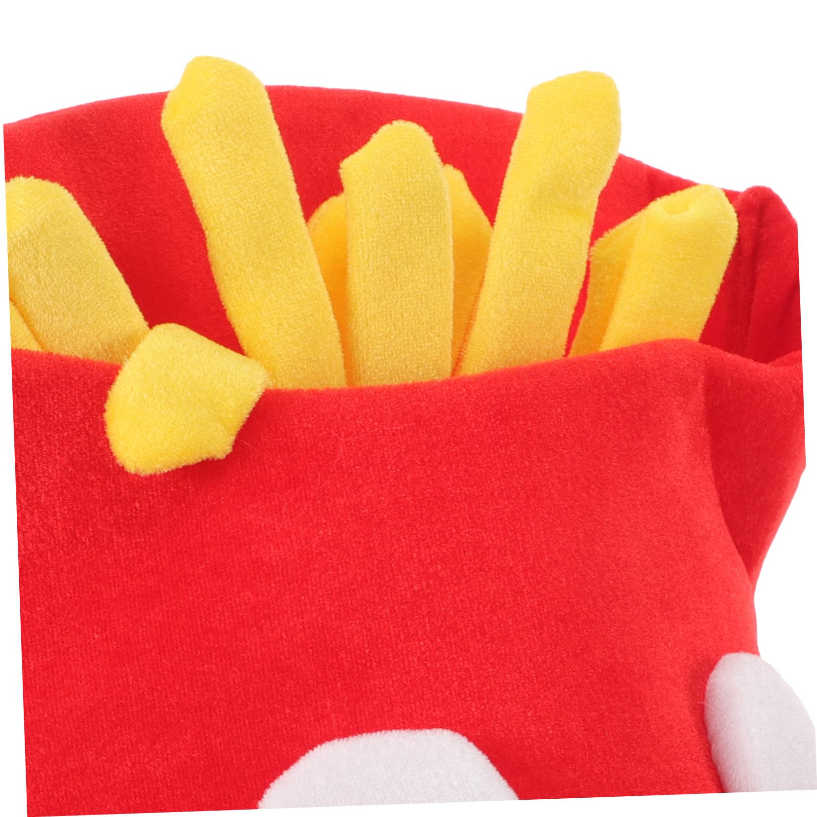 DOITOOL Sombrero especial de Halloween con forma de papas fritas, accesorio de disfraz de fiesta, divertido gorro novedoso para adultos y cómodo gorro de fiesta loco para bailes de máscaras