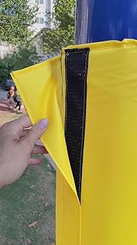 Padding to Wrap Around Metal Pole, 5 6 7 8ft Tall Universal Round Post Padding for Playground Pole/ Basement Pipe/ Awning Poles, Heavy Duty Waterproof Basketball Pole Protective PadsYellow H- 5,Dia