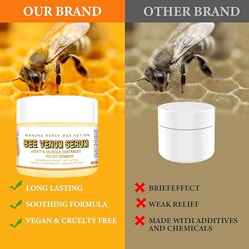 Bee Venom Cream,Joint Gel, Bone, Professional Bee Venom Joint & Bone Cream, Suitable for Back, Knee, Hands, Neck, Feet