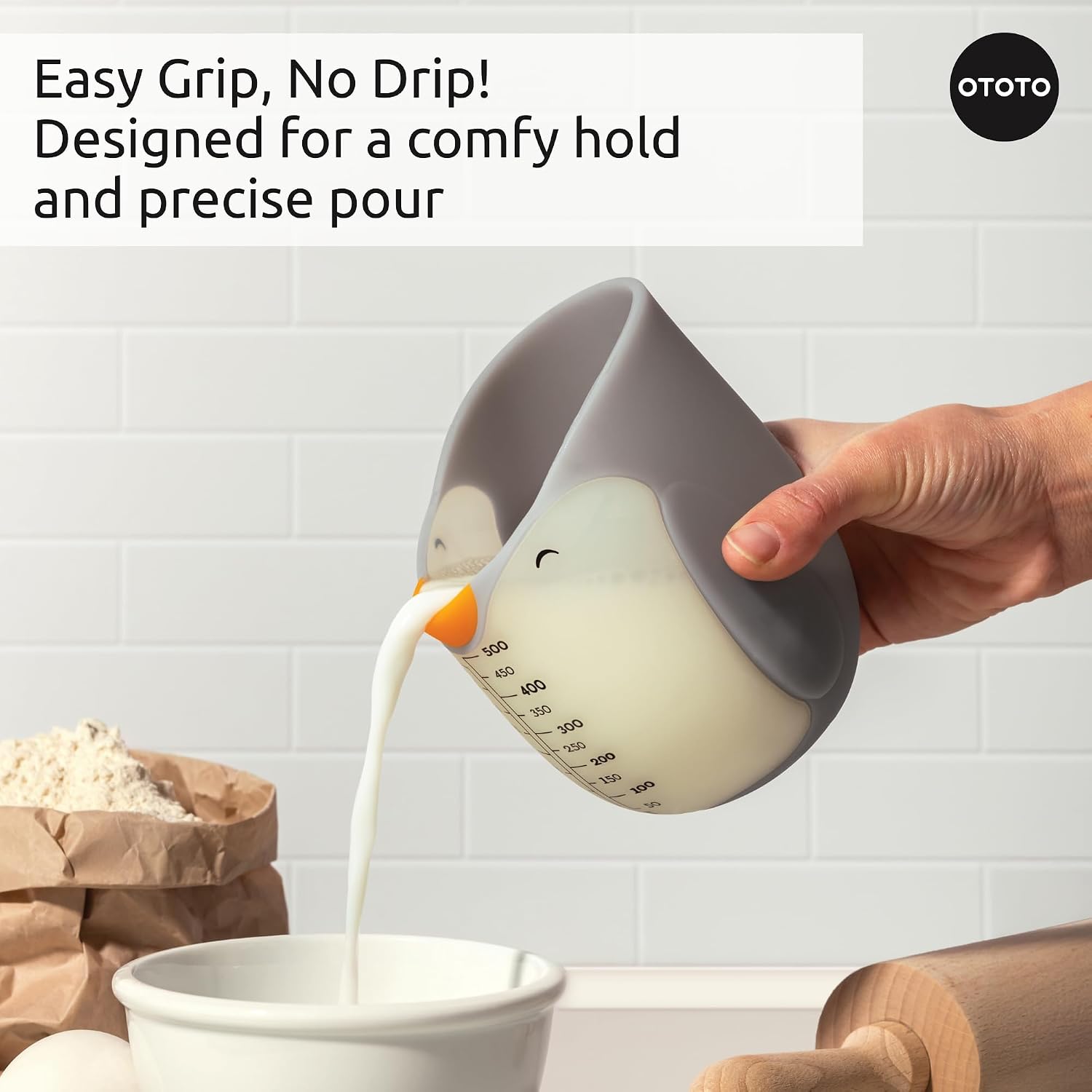 OTOTO Measuring Cups Set - Teaspoons for Dry & Liquid Ingredients, BPA-free & Dishwasher Safe, Funny Gifts, Baking Accessories, Unique Kitchen Gadgets (Mon Cherry), view 10