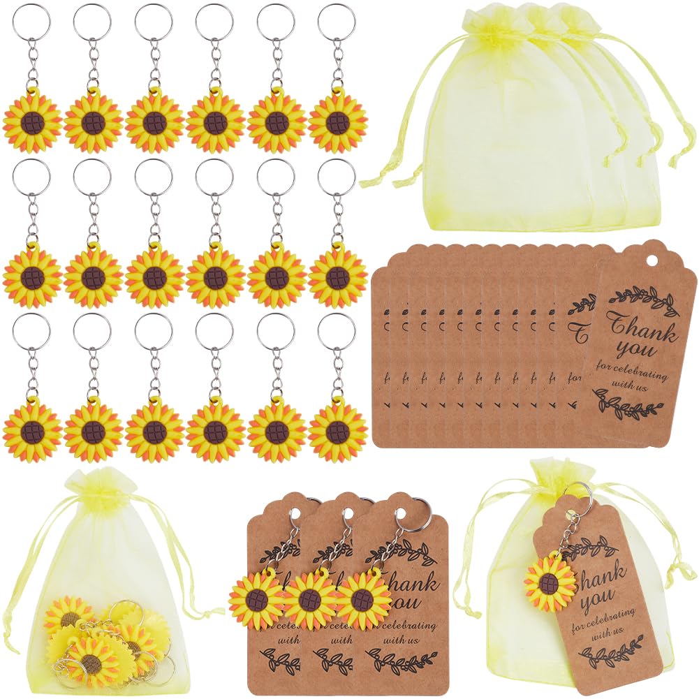 Porte-clés tournesol SUNNYCLUE souvenirs de mariage parfaits pour exprimer votre gratitude