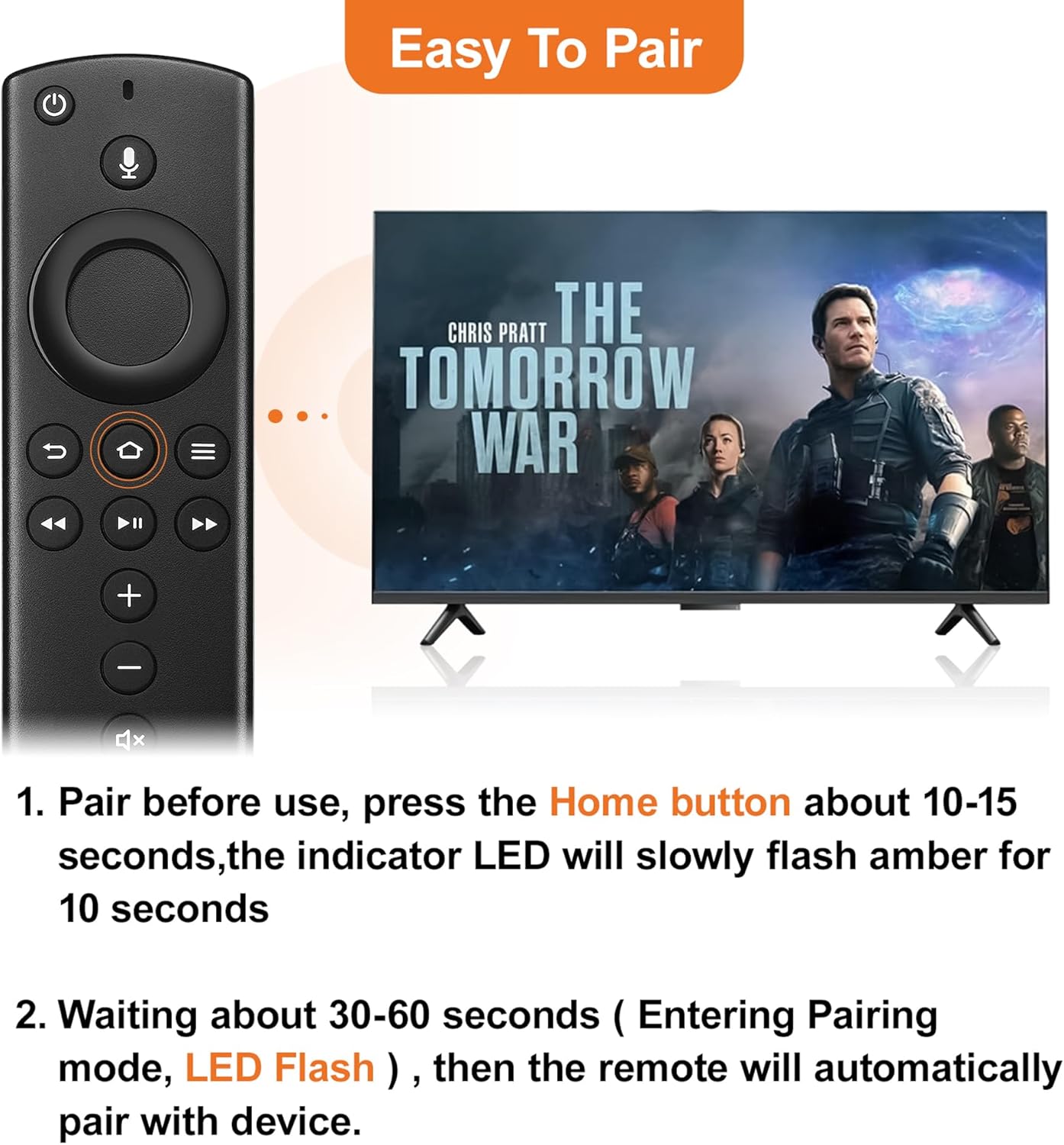 Replacement Voice Remote Control Fit for Fire Series Stick 3rd Gen, TV Stick 4K/4K MAX, TV Cube (2nd/3rd Gen), TV Stick Lite, TV Stick HD, N0t for Hisense, TCL Smart TVs