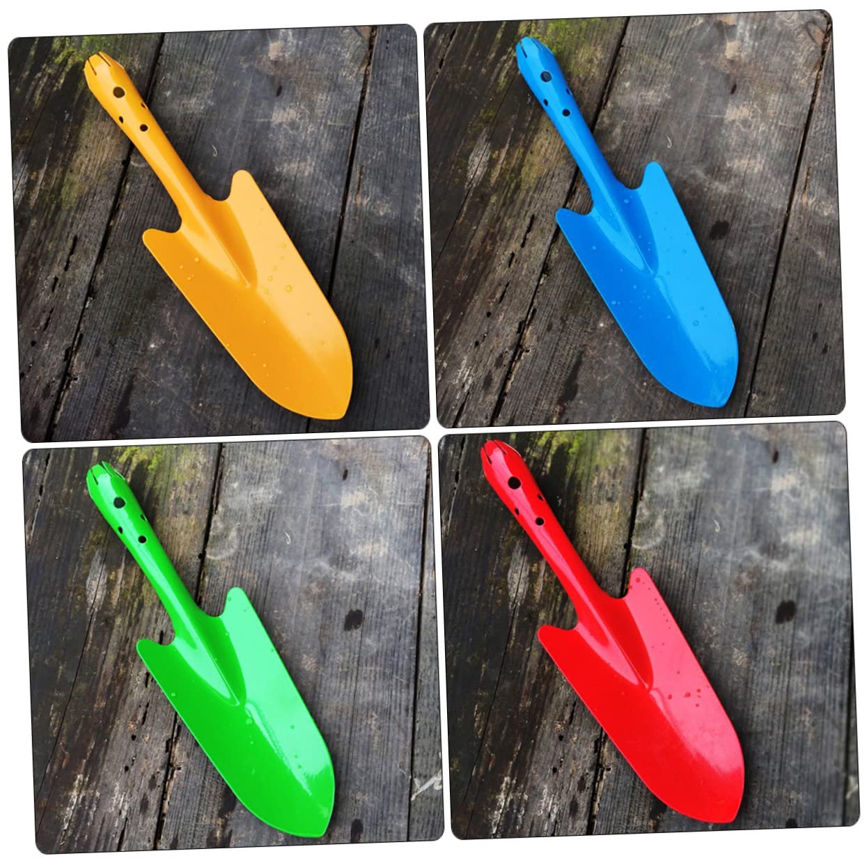 Kleine Gartenschaufeln aus Eisen für Gemüse und Setzlinge | Ergonomischer Griff, zum Graben, Pflanzen und Jäten, 5 Stück für Garten