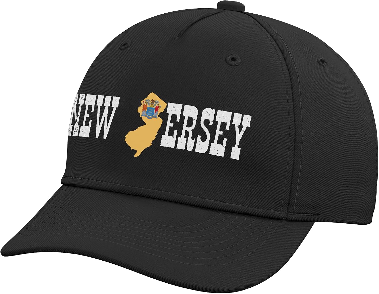 New Jersey State and New Jersey Flag Pride for New Jersey Adjustable Baseball Hat