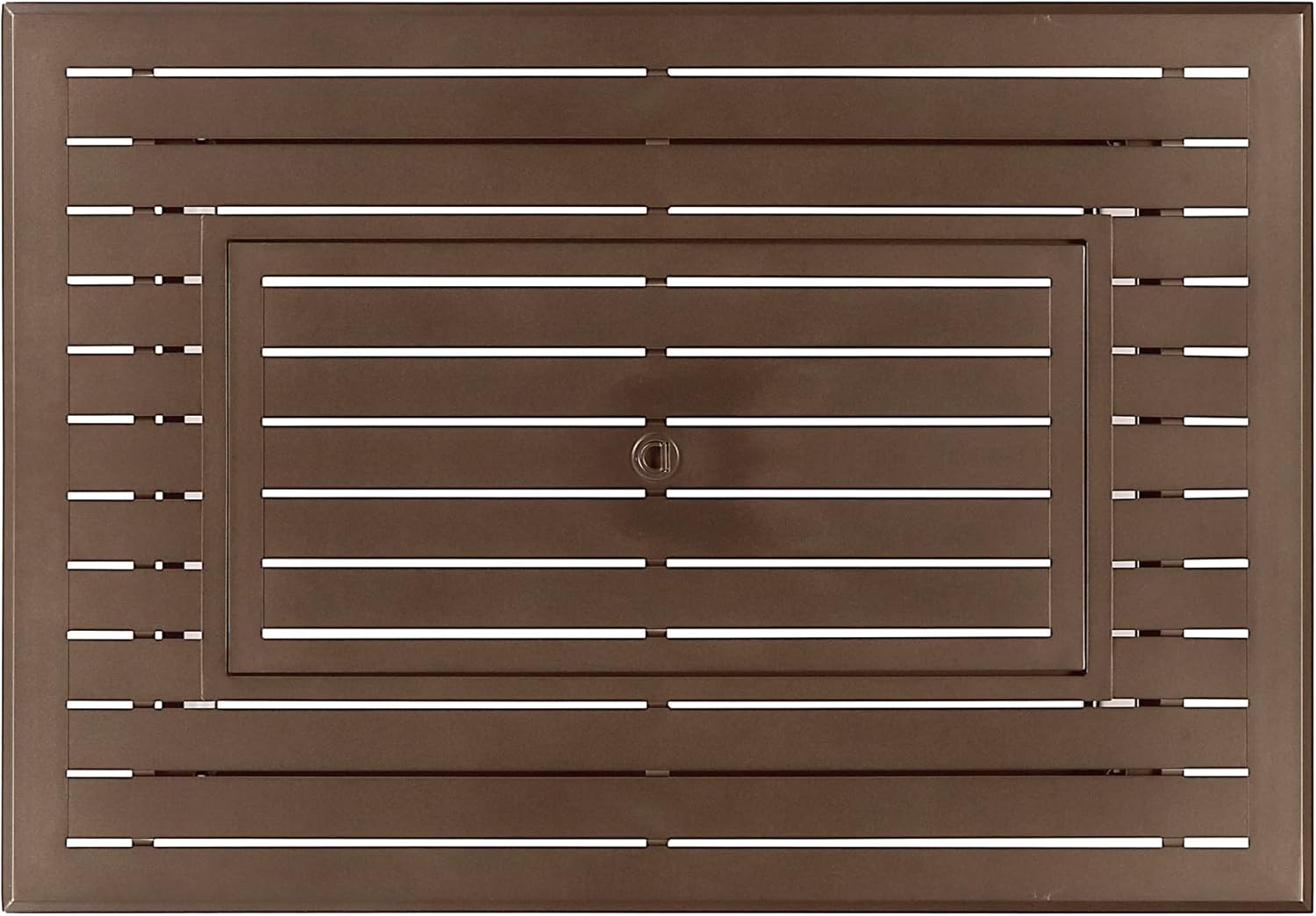 Oakland Living Istanbul-FPT-BN Rectangular 46 in. x 31 in. Aluminum Propane Pit, Glass Beads, Two Covers, Lid, 57,000 BTUs in Brown Finish Fire Table