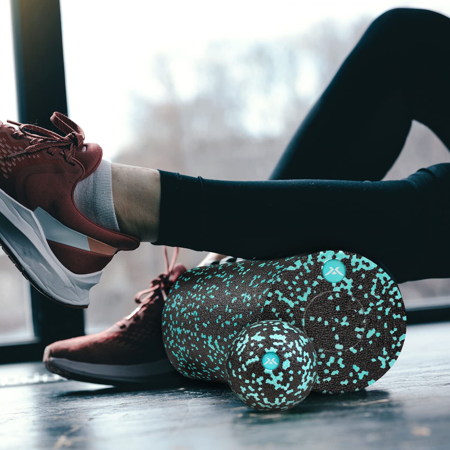 Genius Faszienrolle für Tiefenmassage (5tlg.) Massageroller für Triggerpunkte, Faszienball (Massageball), Fußroller – Für Rücken, Beine, Füße, Nacken & Plantarfasziitis