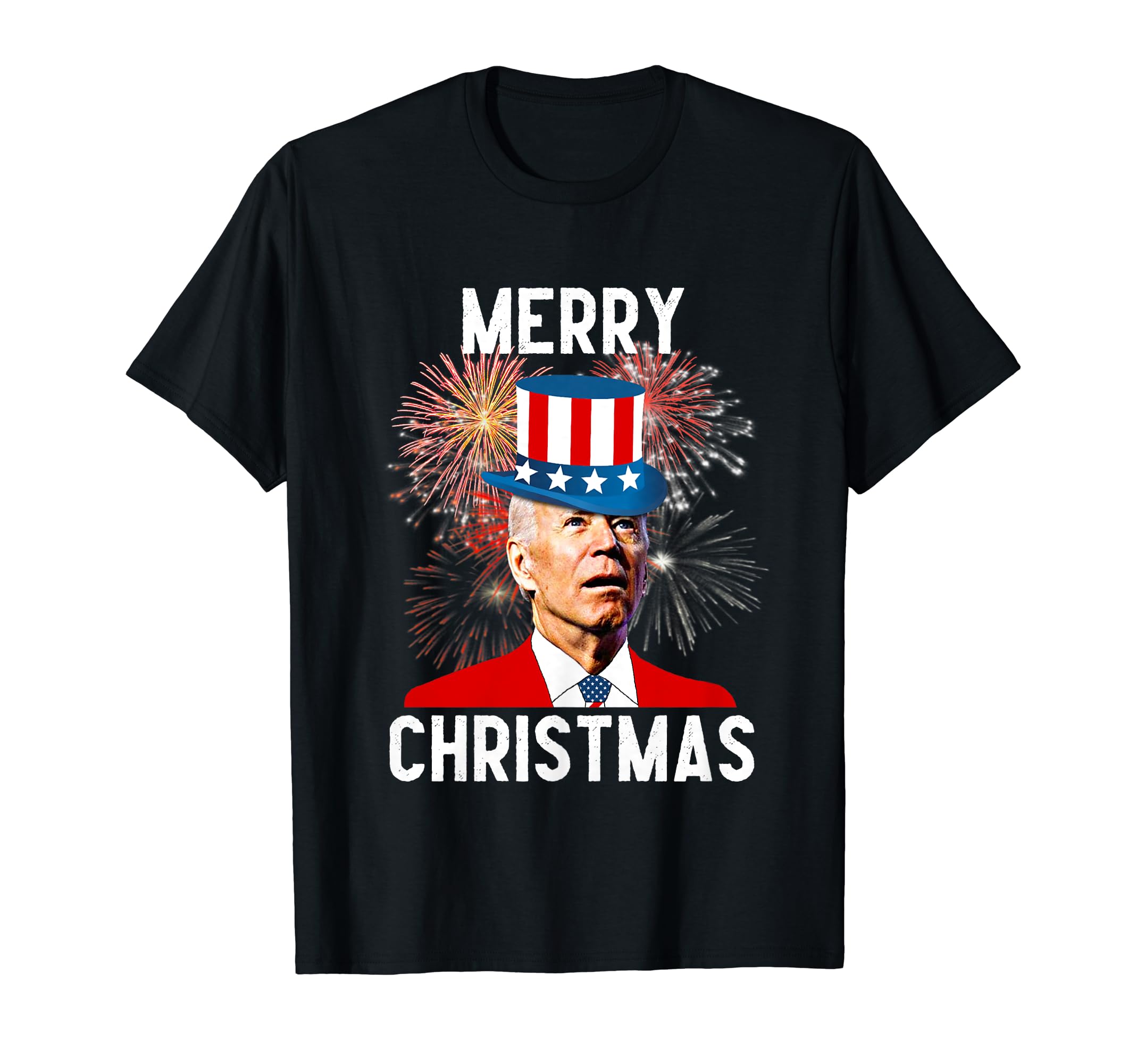 Funny Joe Biden Fourth Shirts Central 4th Of JulyJoe Biden Xmas Merry Christmas For Funny 4th Of July T-ShirtOEKO-TEX STANDARD 100