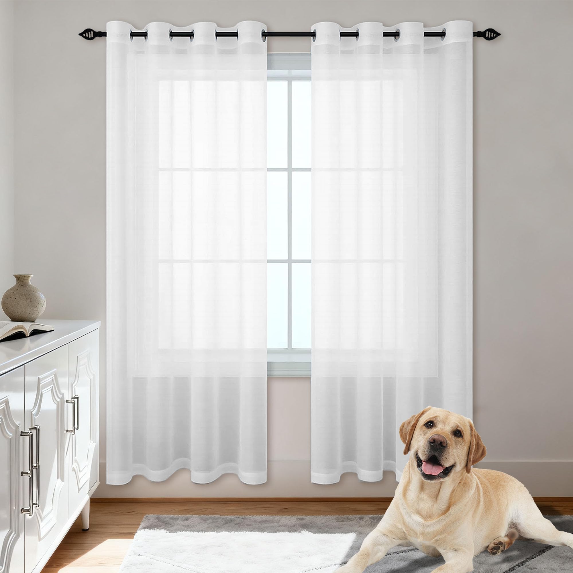 Voilages de salon blancs 220x130 pour sublimer la chambre d'enfant