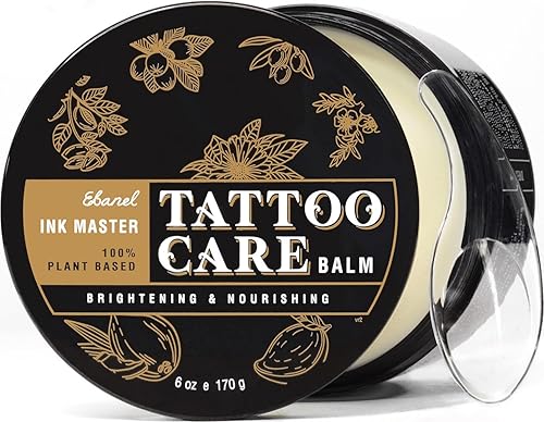 Ebanel Bálsamo para el cuidado posterior del tatuaje, 100% a base de plantas, crema curativa para tatuajes abrillantador de color mantequilla, 6
