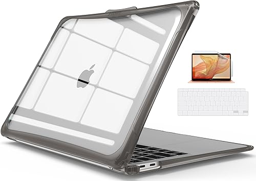 IBENZER Hexpact - Funda compatible con MacBook Air de 13 pulgadas 2022 2021 2020 M1 A2337 A2179 A1932, funda resistente con cubierta de teclado,