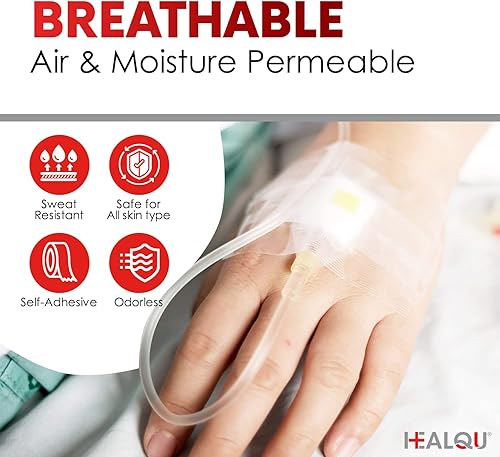 Miniatura 5 de HEALQU Cinta transparente quirúrgica para el cuidado de heridas tubos suministros de primeros auxilios caja de 6 unidades transpirable transparente