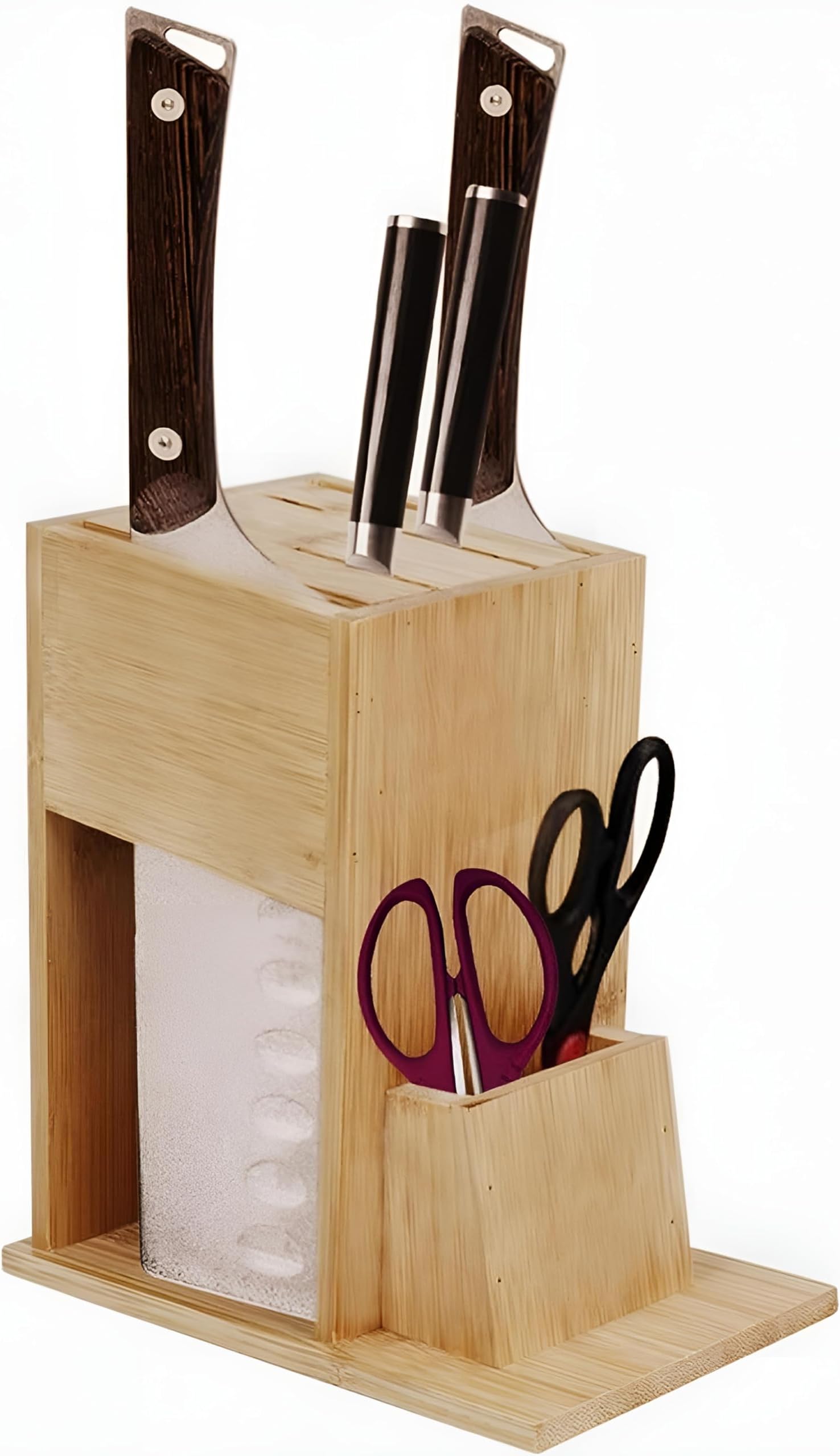 Dime Store Universal Knife Holder for Kitchen | Knives Holder Stand (5 Slots, Natural)