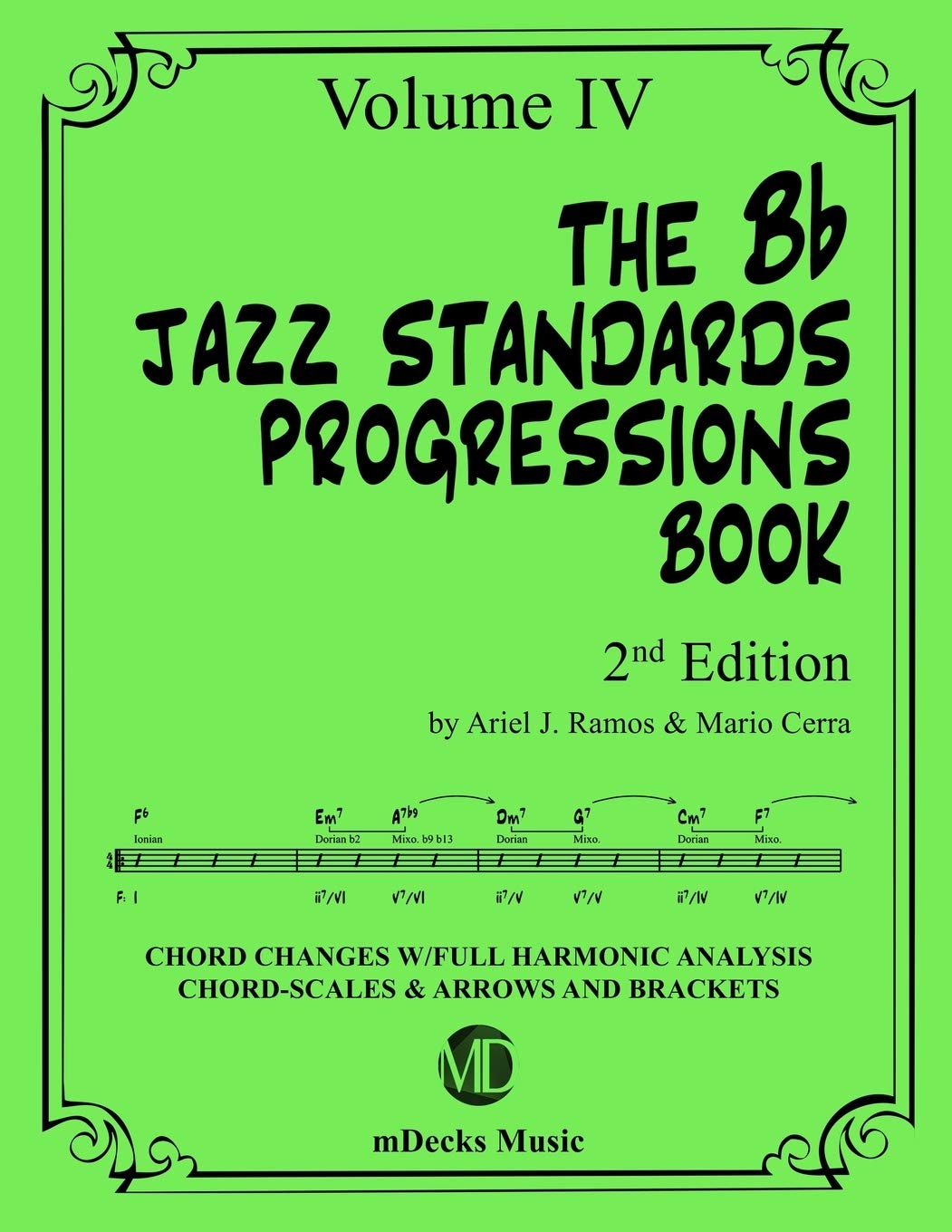 Livre de progressions jazz en Sib Vol. 4 avec analyse harmonique et flèches