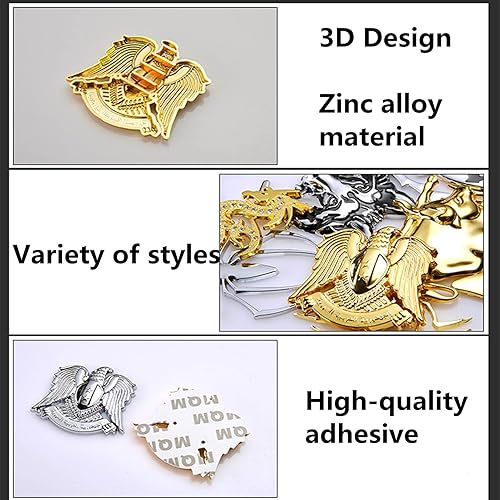 Miniatura 4 de Calcomanía de emblema de coche de toro, pegatinas cromadas de acero inoxidable, calcomanías de toro de metal 3D para decoración de auto y motocicleta